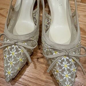 Madden Girl Beige Floral Heels